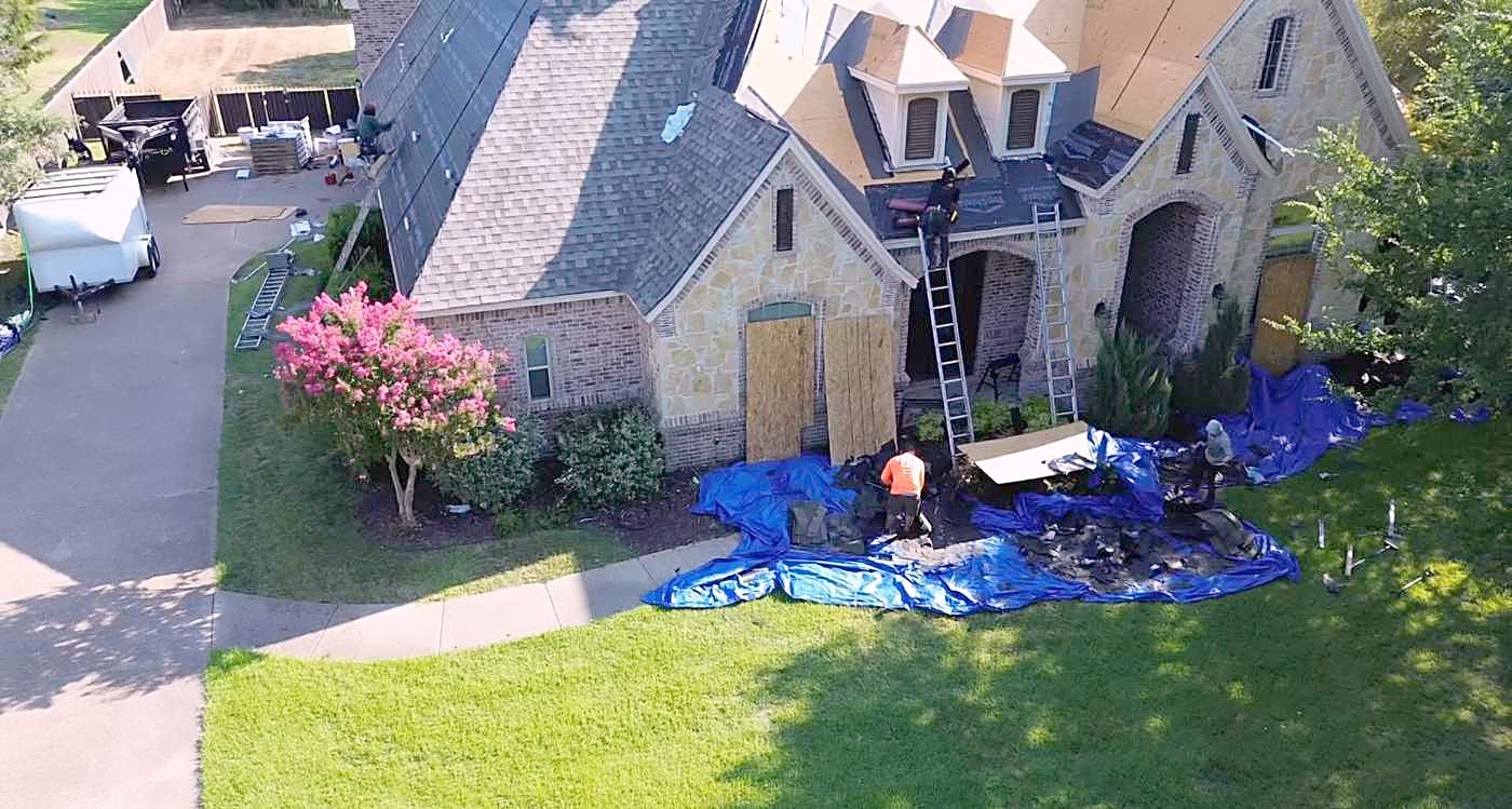 Storm Damage Roof Repair detail