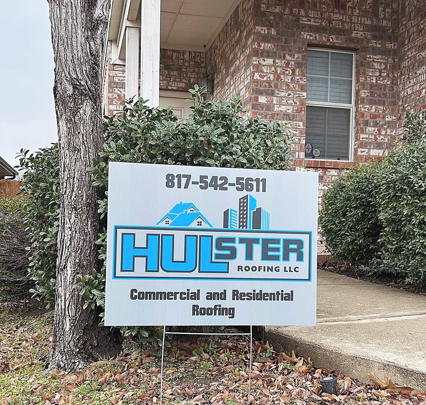 The Hul-Ster sign on the office on West Freeway
